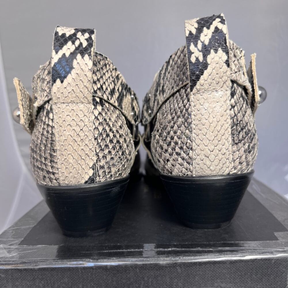 Rag & Bone Westin Harness leather Ankle Boots black/white Sz EU-39 +Runs Small+ - Picture 10 of 16